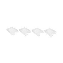 STOBOK 4pcs 파일랙 데스크톱 정리선반 플라스틱 책장 책상꽂이 책상걸이 종이분류기 쟁반 탁상용 서류서류 종이쟁반 파일용기 서류정리실