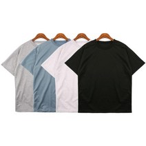 목안늘어나는 남자 베이직 스판 반팔티 남친 여름티셔츠 레귤러핏 U넥