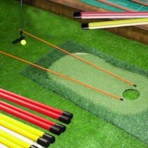 가엔가 1+1+케이스 골프 스윙 교정 얼라이먼트스틱 골프스틱 스윙연습 자세교정, 옐로우2P+원형케이스-MSAO07