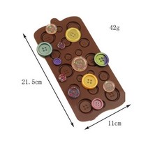 커피 버튼 실리콘 초콜릿 몰드 DIY 캔디 비스킷 젤리 아이스 큐브 베이킹 케이크 장식 큐티 선물 비누 양초 만들기 세트, A