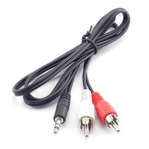 1M 3.5mm 남성 스테레오 2 RCA 커넥터 오디오 스피커 AV 어댑터 케이블 노트북 TV DVD MP4 연장 코드 변환 라인 H10, 단일옵션