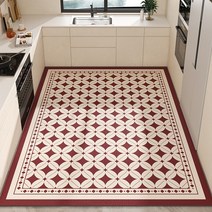 카페트매트 소형 거실 미국 스타일 가죽 주방 바닥 매트 욕실 미끄럼 방지 넓은 영역 러그 홈 장식 방수 및 내유성 카펫, 55.leather D - 200x200cm 78x78