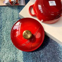 Lecreuset [르쿠르제] 시그니처 에펠탑 무쇠냄비 22cm 법랑냄비 집들이 선물 6종, 와인레드