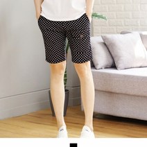 넘버나인 도트 패턴 블랙 여름 반바지