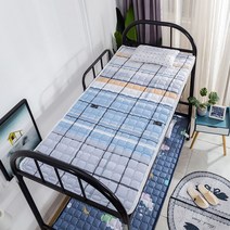 슈퍼 여름 침대 패드 삼베 면 고정 광목 누빔 워싱 냉감 방수 순면 이불 미끄럼 패밀리 퀸 킹 라지, 너비 0.9m*길이 1.9m, 격조[접으면 물세탁 가능]