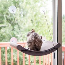 K&H PET PRODUCTS EZ 마운트 캣 스크래처 키티 실 크래들 컴플릿 새끼고양이 창틀 침대 블랙/카드보드 27.9 x 50.8 x 5.1cm, Kitty Sill Cradle