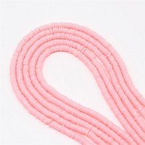 플랫 라운드 폴리머 클레이 비즈 칩 디스크 DIY 수제 보석 만들기 목걸이 찾기용 느슨한 스페이서 4mm 6mm, 6mm 350pieces1strand, watermelon pink