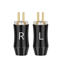 0.78mm 2 핀 헤드폰 플러그 UM3X W4R UE18 Hifi 이어폰 어댑터 DIY 용 금도금 구리 잭 스피커 커넥터, 04 Transparent Black