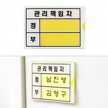 소형 관리 책임자 표시 표지판 관리실 아파트 사무실 공장 기계 방화 설비, 기본