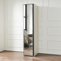 블리스데코 제이드 400 틈새 전신거울 옷장 DRF011_C, 그레이