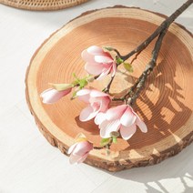 사틴목련꽃가지o 52cm 조화 꽃 장식 인테리어 FAIAFT, 그린