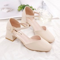 발목 스트랩 포인트 편안한 요정 스타일 펌프스 여름 구두