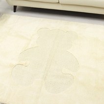 달고나베어 극세사 사각 카페트 거실 러그 160x230.더와이_침구