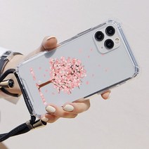 Z4. [주문제작][TY] 벚꽃 폰스트랩 방탄 젤 하드 케이스 iPhone 13 mini 아이폰 미니