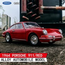 WELLY 124 1964 911 스포츠카 합금 자동차 모델 다이캐스트 키덜트 차량 선물용 컬렉션 B114, Red No box