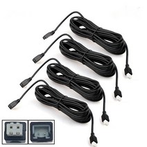 주차센서 후방감지기 차량검지기 4개/몫 2.5M/4M 범용 블랙 2 핀 연장 케이블 코드 자동차 역전 주차 센서, 01 4PCS_01 2.5M