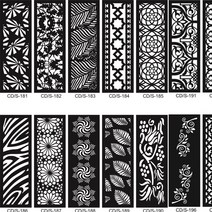 클래식 소형 형식 벡터 드로잉 플라즈마 레이저 절단 조각 문 창 벽 디자인 파일, 한개옵션0