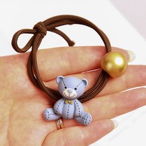 스티치 머리끈 헤어밴드 머리 똥 밴드 고무줄 끈 스크런치 슈슈 헤어