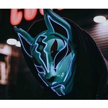 LED 여우 마스크 DJ 클럽 램프 할로윈 발광 인싸템, 퍼플