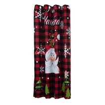 Windows 용 크리스마스 커튼 열 절연 커튼 침실 거실 용 겨울 커튼 트리트먼트 쉬운