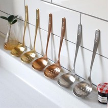 샤브샤브 서빙 작은 미니 국자 면국자 특이한, 골드 미니 국자