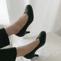 나나구두 둥근코 미들굽 여성 면접구두 6cm