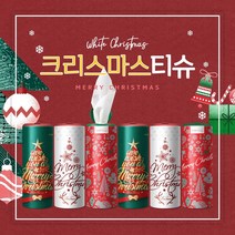 슬림티슈 6P 크리스마스 / 프리미엄 홈파티 차량용 티슈 휴대용티슈