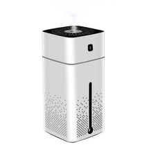 공기청정기 1000ML 초음파 공기 청정기 가습기 저소음 침실 7 색 야간 조명 미니 아로마 디퓨저 콜드 미스, 01 White_01 0.5KG