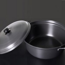 식당 업소용 영업 단체급식용 대형 검정색 찜솥 양은곰솥 채반형 냄비 경질국솥, 검정, 경질국솥 55cm