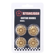 악기 부품 액세사리 4Pcs 고품질 기타 손잡이 볼륨 톤 속도 조절 범용 깁슨 레 폴 SG 일렉트릭 부품 골드, 02 Gold-Black Word