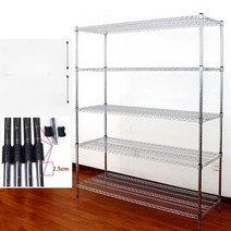 창고 베란다 수납 선반 조립식 스테인레스, 길이 100 폭 50 높이 180  5 층