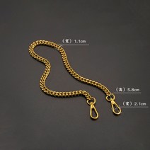 가방체인 악세사리 앤티크 골드고급스러우면서 물빠짐 없는 알루미늄 체인 숄더 스트랩 굵은, 75cm롱숄더(슬리브)1.1cm폭22