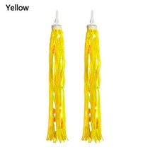 2pcs 세발 자전거 핸들 바 Tassels 깃발 술 자전거 자전거 장식 스쿠터 부품 사이클링 액세서리 키즈 여자 소년 선물, 01 Yellow