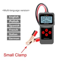 MICRO-200PRO 12V 24V 40-2000CCA 용량 디지털 자동차 시스템 도구 트럭 오토바이 배터리 테스터, 02 Version 1 Small Clip