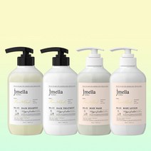 [헤어&바디 세트] 제이멜라 인 프랑스 페이보릿 퍼퓸 샴푸+트리트먼트+바디워시+바디로션 풀케어 500ml SET, 라임 앤 바질 헤어+바디 세트