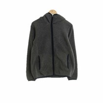 유니클로 그레이 후리스집업 남자 S 3544