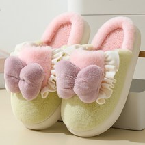 곰돌이샵 푹신푹신 윈터 프린세스 방한 슬리퍼 발편한 쿠션 털 실내화 따뜻한 겨울 슬리퍼 임산부 산후조리원 사무실 슬리퍼
