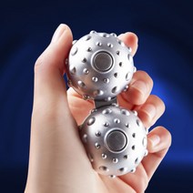 ecolucky 마사지볼 스피너 행성피젯볼 회전볼 키덜트토이 호두알 손운동, 마사지볼 스피너 실버