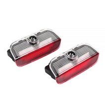 2개/대 자동차 도어 웰컴 라이트 LED 프로젝터 램프 문 T-ROC 액세서리 VW Teramont Touareg Arteon Phideon Sharan Magotan Touran, WHITE