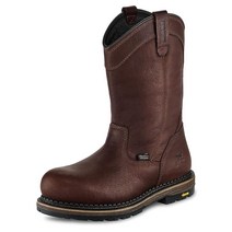아이리쉬세터 Irish Setter Edgerton 남성용 27.9cm11인치 방수 비금속 안전 토 작업 부츠 브라운 브라운. 494675