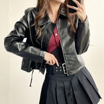 입꼬 스탠다드 스트링 레더 라이더 자켓2color