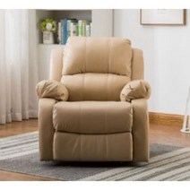 후기모아 프리미엄 고급 편한 1인 쇼파 리클라이너 1인용 의자, 수동으로 앉기 + 눕기, 오렌지숨쉬는 가죽