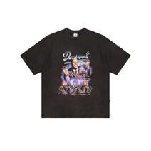 남자 여자 쿨 면 봄 반팔티 티셔츠 도미넌트 4/14 배송 Vintage Washing Popcorn Tee Black