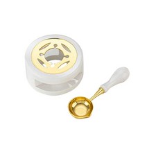 실링왁스 도장 씰링 스탬프 세트 제작 DIY 목재 용광로 스토브 왁스 인감 스탬프 봉투 장식 선물 공예 용품, 01 White Stove Spoon