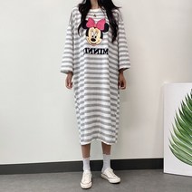 아담블링 / 8부 긴팔 단가라 롱 원피스