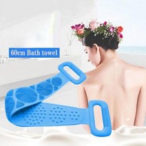목욕벨트실리콘 백 스크러버 소프트 수세미 목욕 타올 목욕 벨트 바디 엑스 폴리 에이 팅 마사지 샤워 바디, 60cm핑크