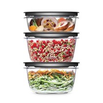 러버메이드 rubbermaid 식사준비 프리미어 식품 보관 용기 6개 세트 회색 가성비 추천 미국직구, 러버메이드 Container, Set of 3