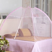 슈퍼식스 원터치 자동 텐트형 모기장, 분홍색