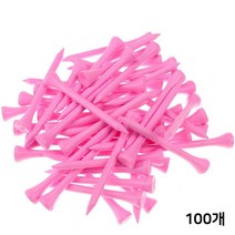 KOFULL 골프 나무티 우드티 티꽂이 혼합 대나무 골프티 롱티 미들티 한 세트100P, 1세트, 핑크