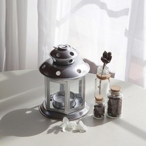 인테리어 거실 캠핑용소품 빈티지 미니 양초랜턴, 그린